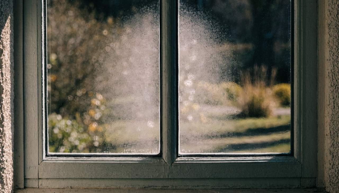 Condensation fogging between the panes of a double-pane window